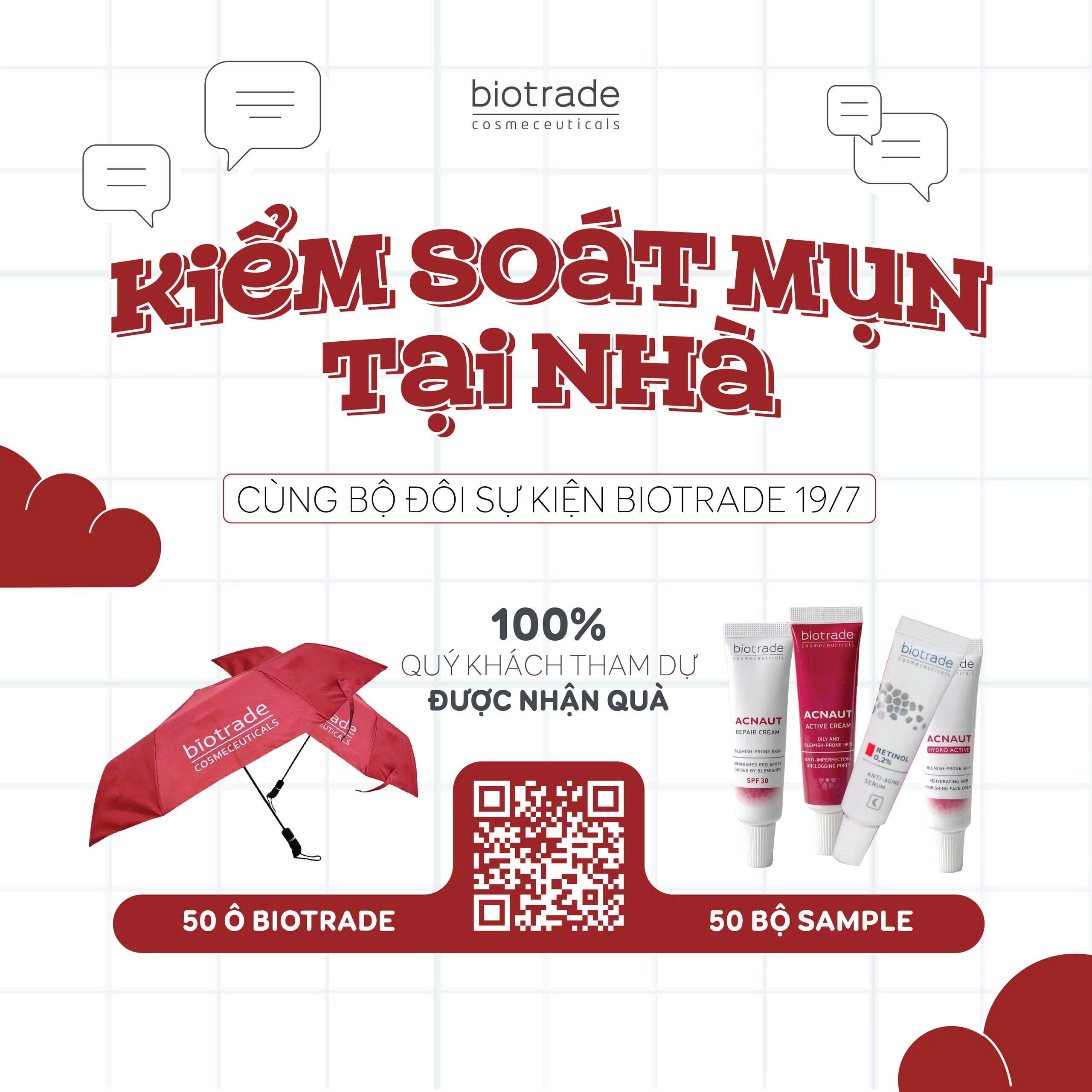 Kiểm soát mụn tại nhà cùng bộ đôi sự kiện Biotrade Vietnam ngày 19/7